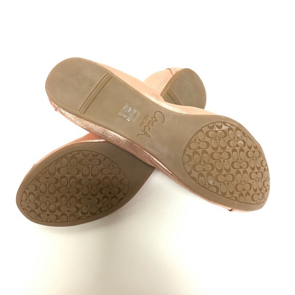 Coach Dalia cap toe Rose Gold Flats 9 - Picture 2 of 6